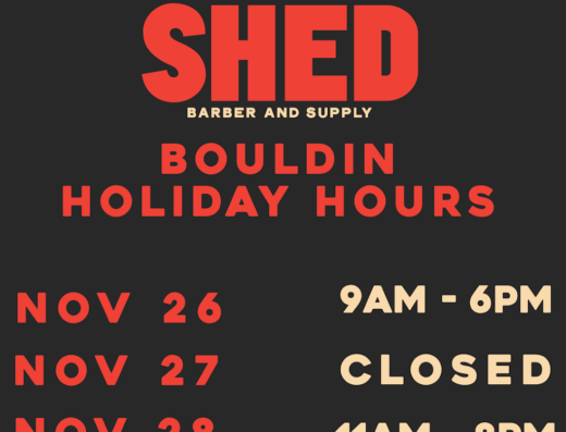 SHED Barber and Supply Bouldin